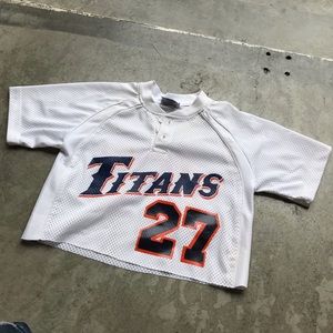 Titans Baseball Jersey Crop Top